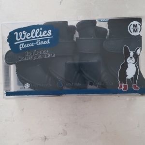 Wellies fleece lined dog boots M